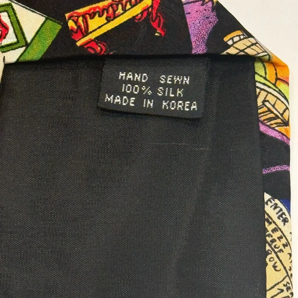 Vintage 90s 100% Silk Nicole Miller Tie World Series Yankees Giants World Series